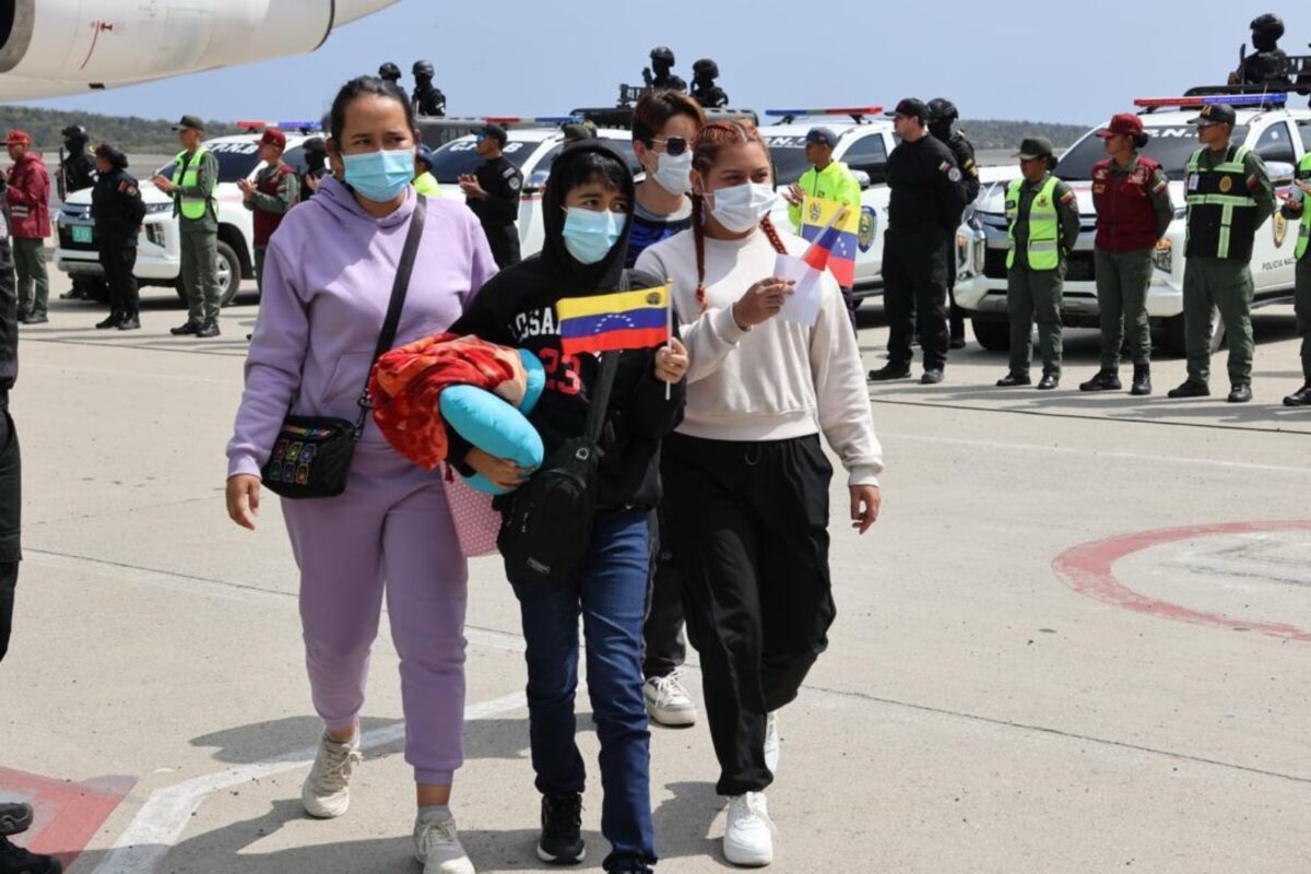 Llegó a Venezuela el tercer vuelo con migrantes: los detalles