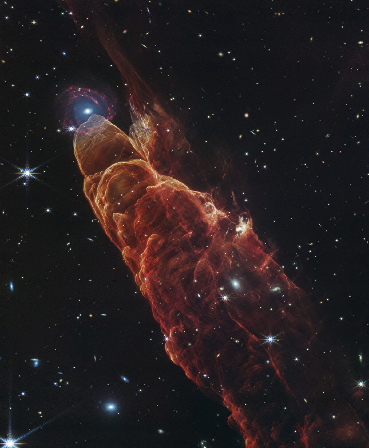 El telescopio espacial James Webb muestra la naturaleza de un tornado cósmico