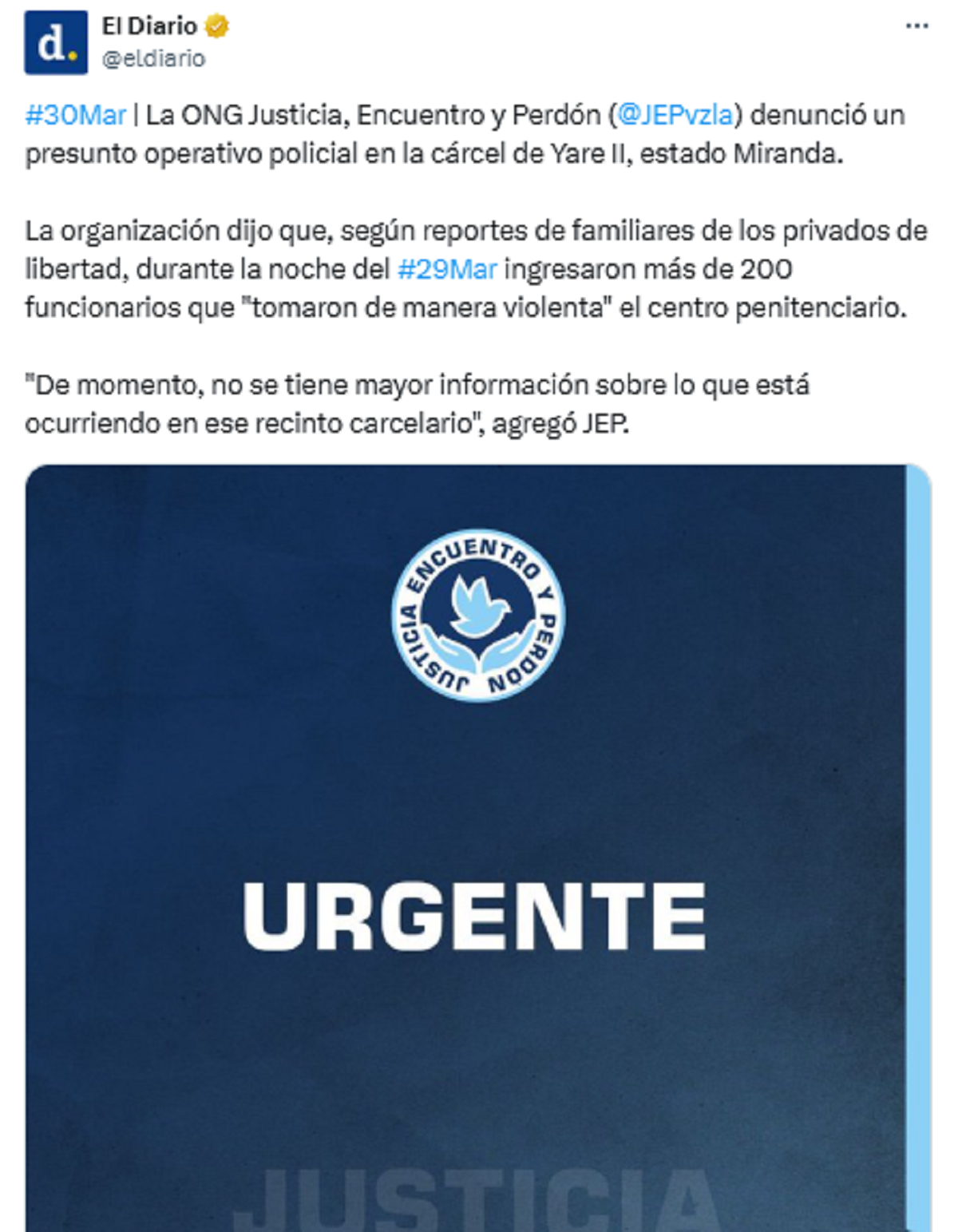 Denunciaron un presunto operativo policial en la cárcel de Yare en Miranda