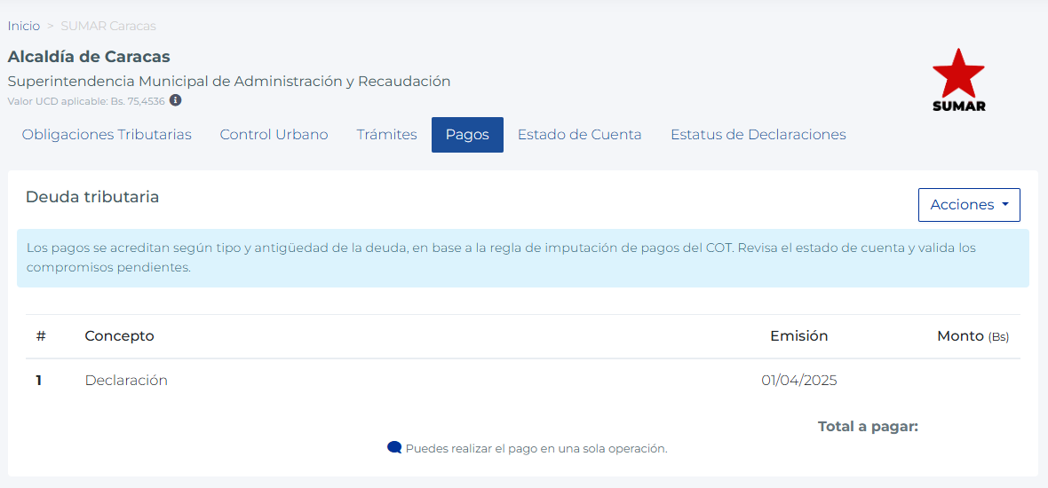 ¿Cuáles son los pasos para pagar los trimestres en la web de la Alcaldía de Caracas?