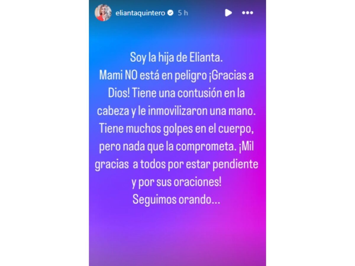 La periodista venezolana Elianta Quintero está fuera de peligro tras tragedia en una discoteca de República Dominicana