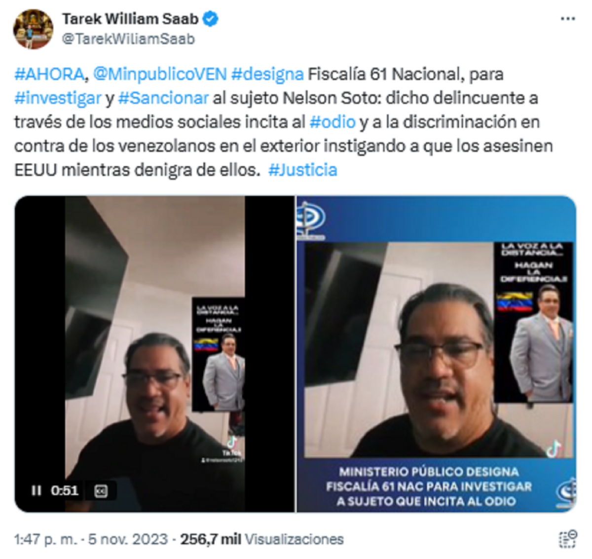 Anunciaron la detención del tiktokter Nelson Soto tras ser deportado a Venezuela