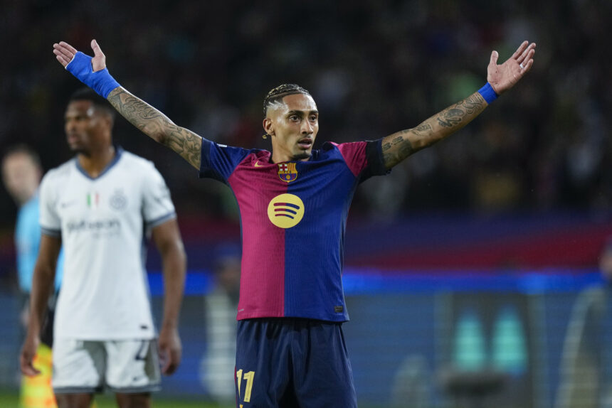 Raphinha superó la histórica marca goleadora de Neymar Jr. en el fútbol europeo