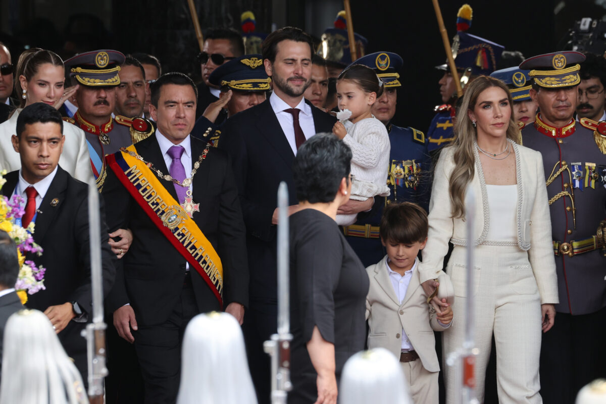 El presidente Noboa se juramentó para su segundo mandato en Ecuador: