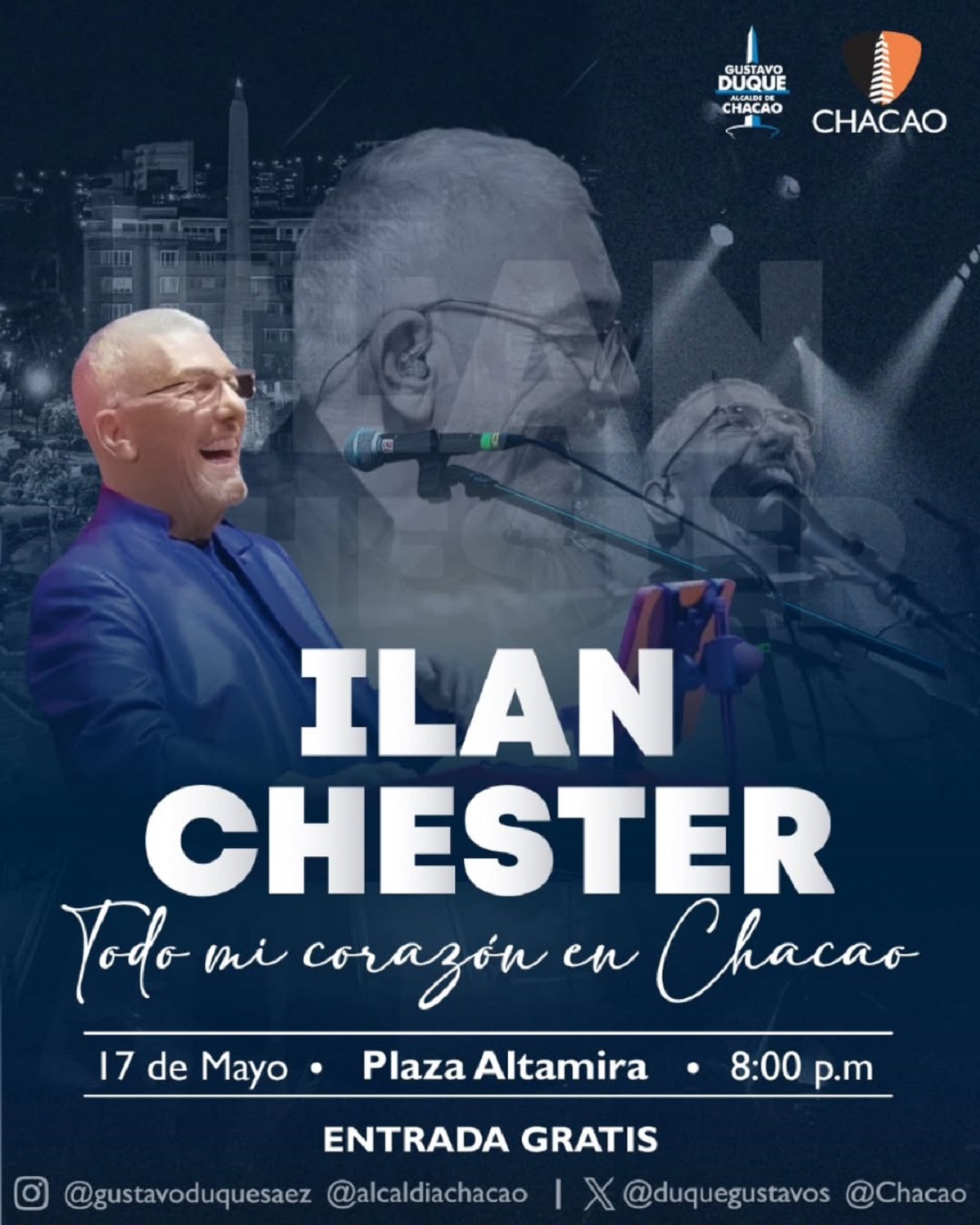 Ilan Chester dará un concierto gratuito en Chacao