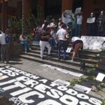 Ruta Global por la Justicia: familiares de presos políticos protestan frente a la Embajada de México en Caracas