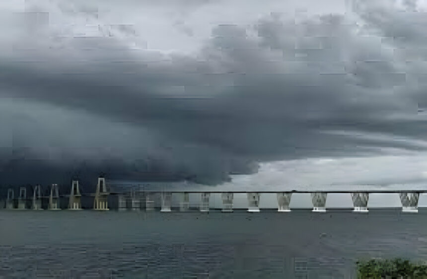 Restringieron accesos al puente General Rafael Urdaneta por lluvias en Maracaibo