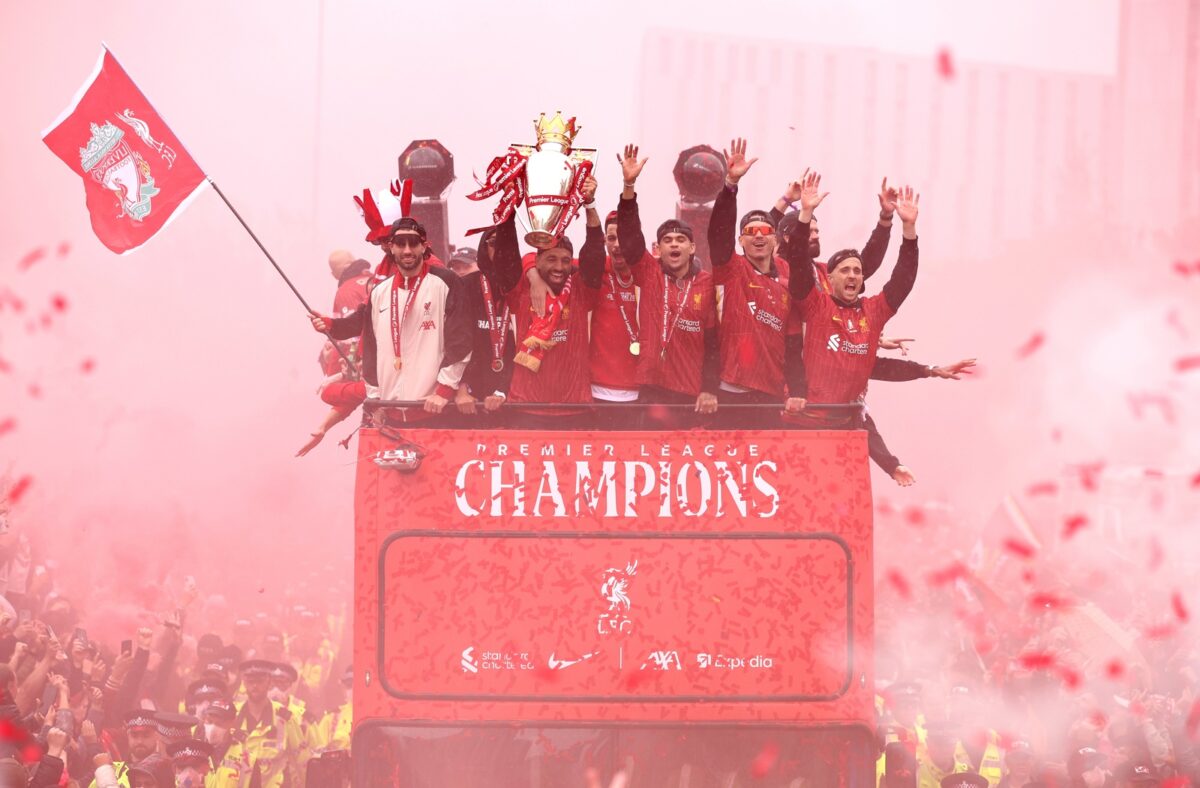 Celebración del campeonato de liga del Liverpool