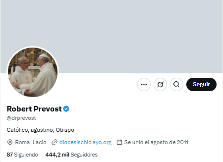 ¿El papa León XIV tiene una cuenta de X en la que compartió publicaciones que rechazan las políticas migratorias de Trump?