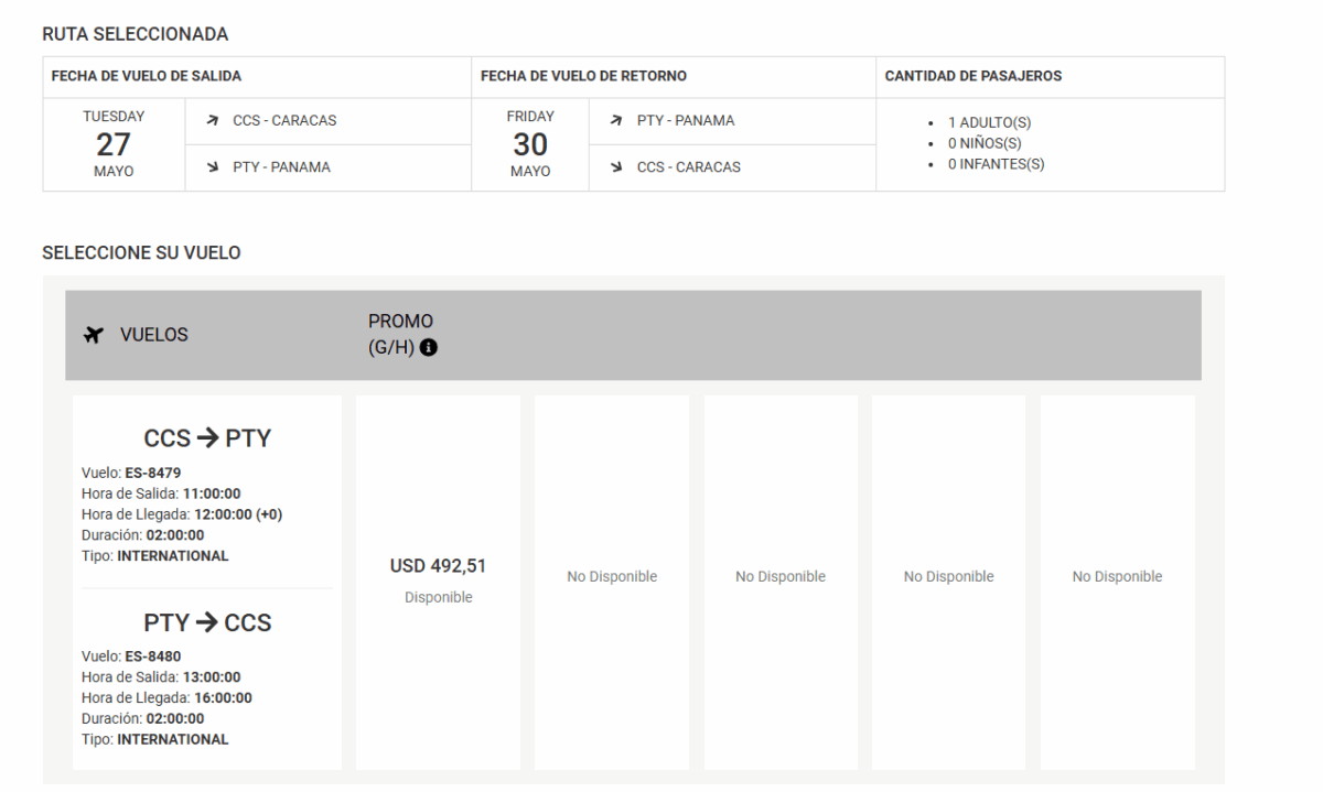 Estos son los precios de los vuelos directos entre Venezuela y Panamá