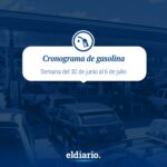 Cronograma de distribución de gasolina del 30 de junio al 6 de julio