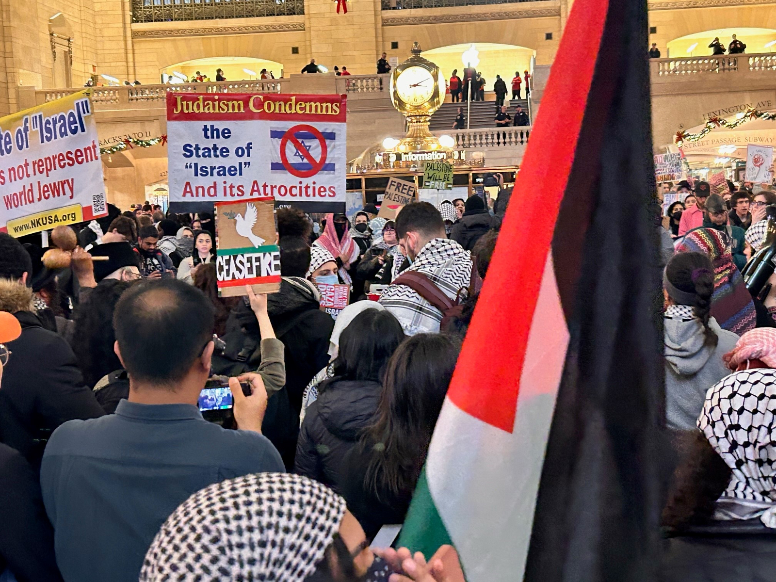 Se registraron protestas en favor de Palestina en Nueva York: lo que se sabe
