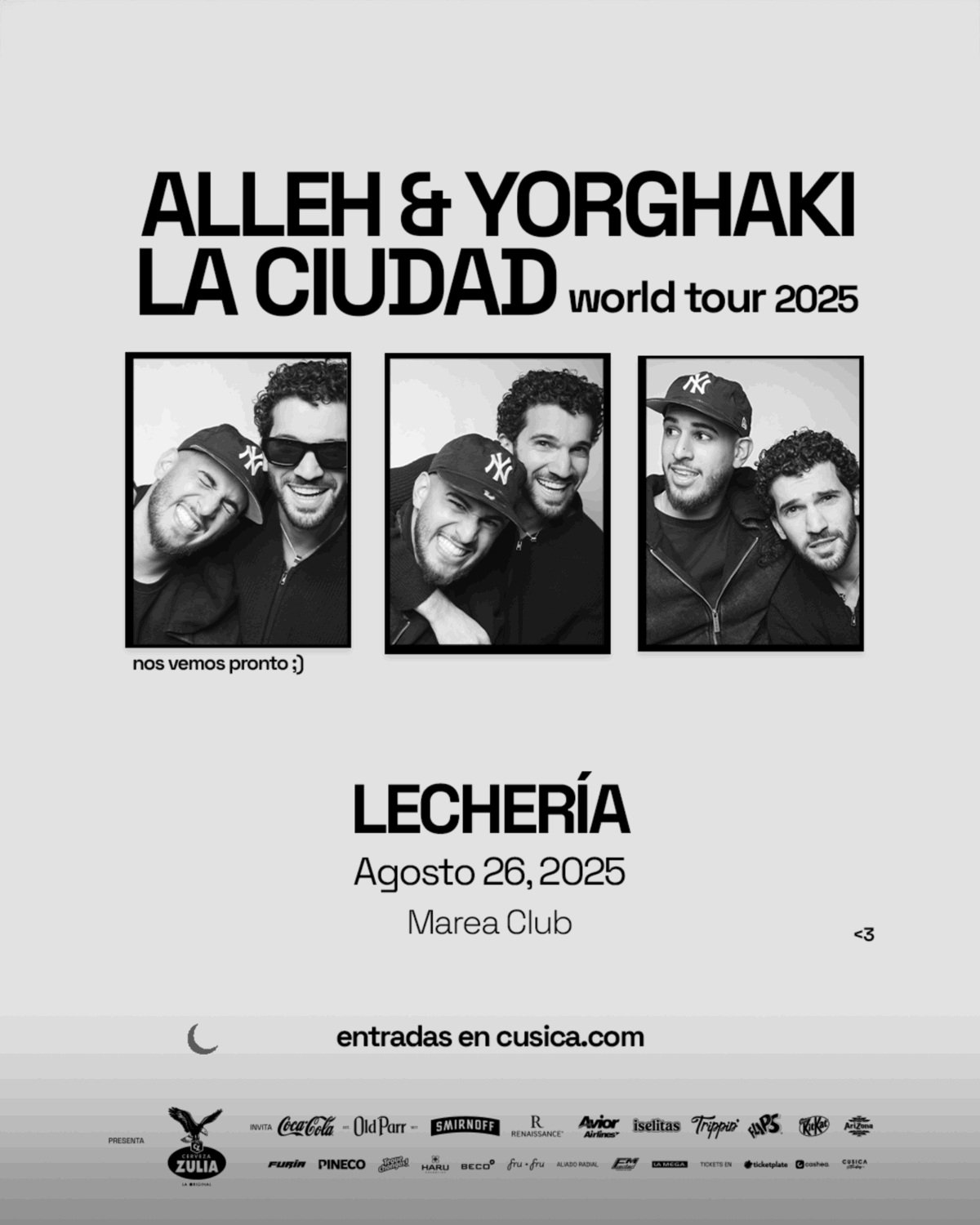 Alleh y Yorghaki se presentarán en Caracas, Barquisimeto y Lechería: precios de las entradas 