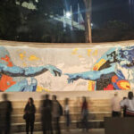 La Creación de Adán: el mural que Oscar Olivares inauguró en el Centro Italiano Venezolano de Caracas