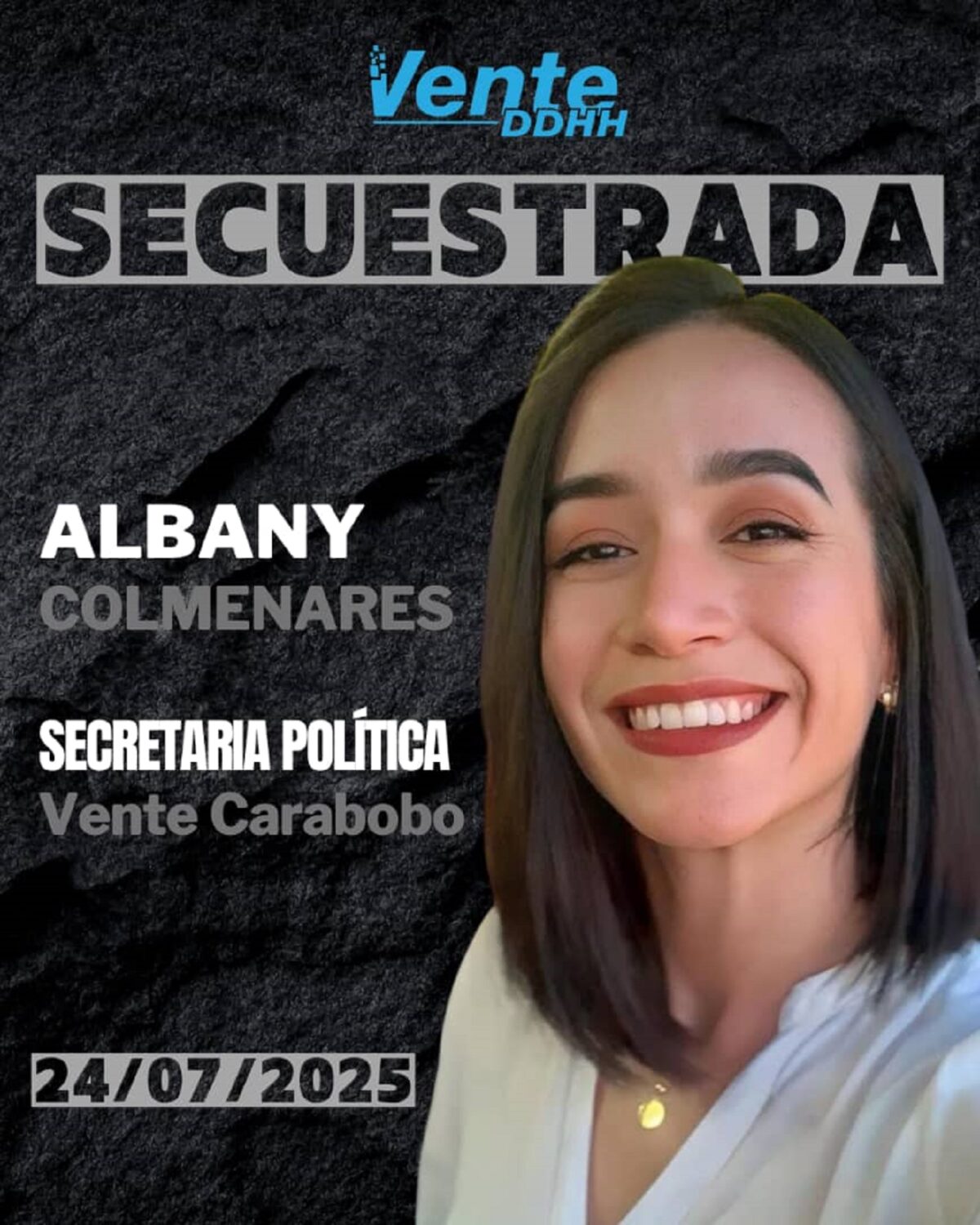 Vente Venezuela denunció la detención de su secretaria en Carabobo