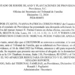 Aviso legal: Citación del Tribunal de Familia de Rhode Island a Eddy Freites