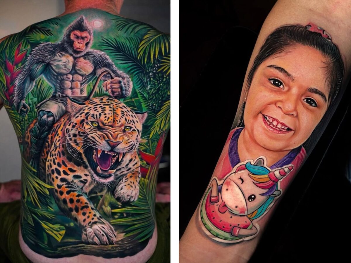 Jesser Escobar, el tatuador venezolano que destaca en festivales internacionales con realismo y creatividad