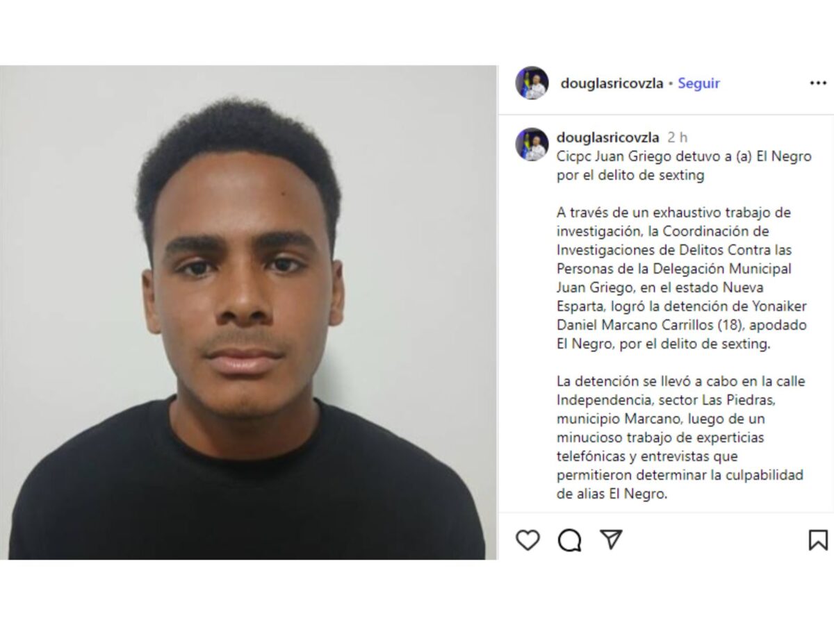 Detuvieron a un hombre por presunto sexting en Nueva Esparta