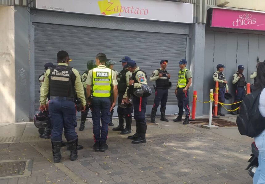 Reportaron el desalojo de los vendedores informales del bulevar de Sabana Grande