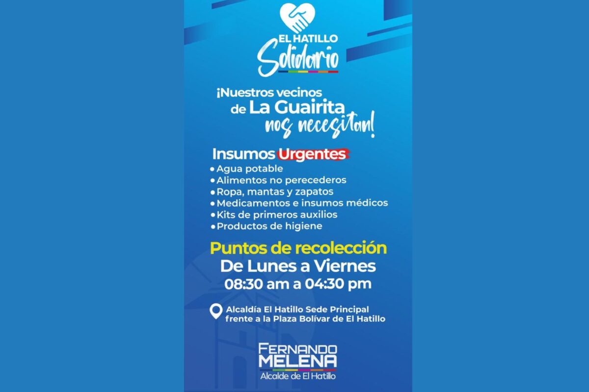 Habilitaron un centro de acopio para recolectar insumos para afectado de la explosión de la tubería  matriz en La Guairita