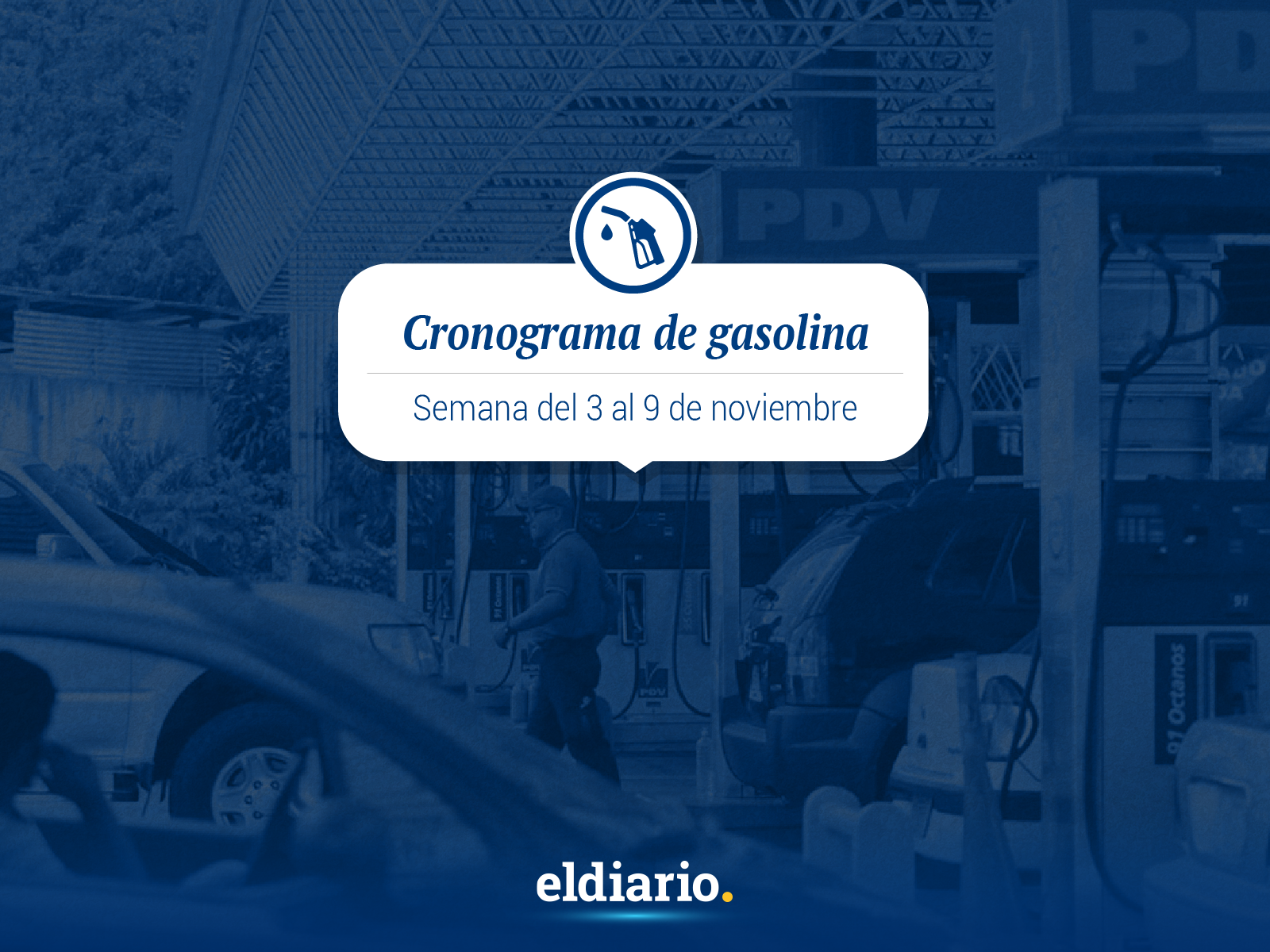 Cronograma de distribución de gasolina del 3 al 9 de noviembre