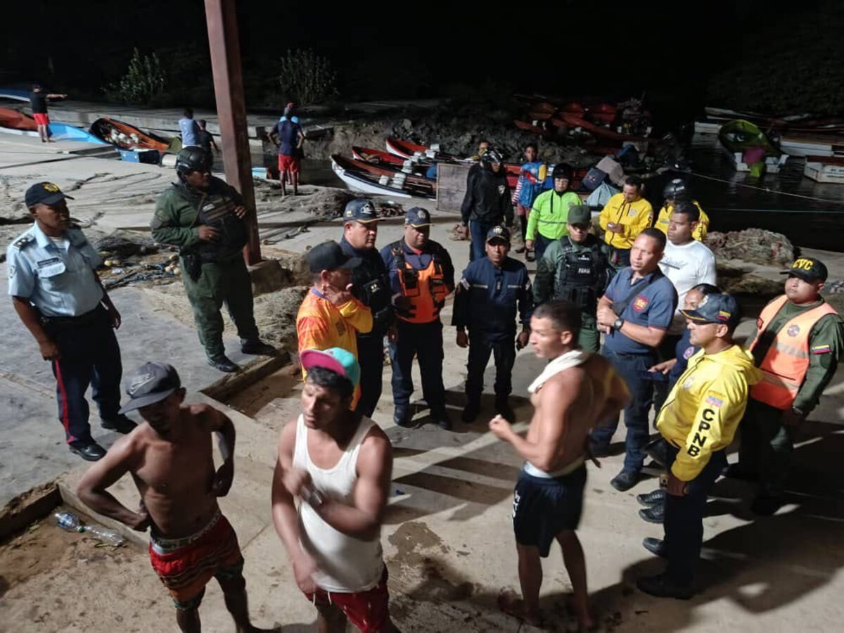 Rescataron a cinco tripulantes de una embarcación que quedó a la deriva en Cuyagua