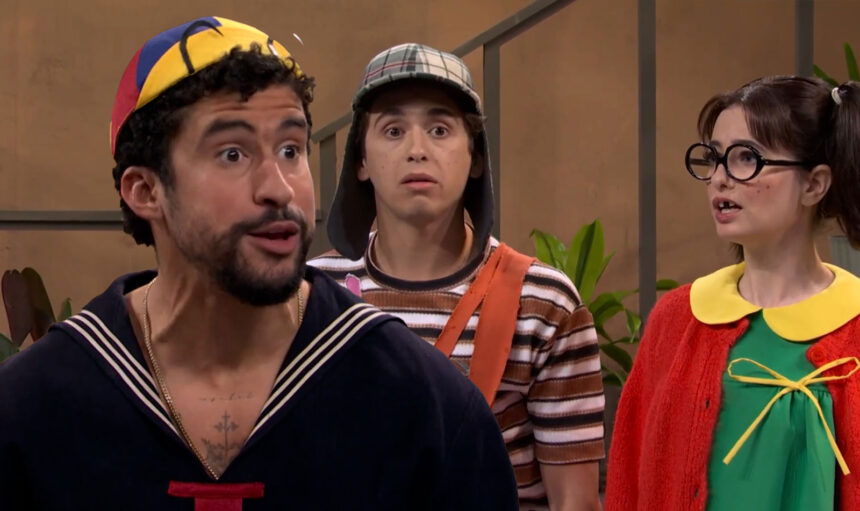 Bad Bunny llevó a la vecindad de El Chavo del 8 a Saturday Night Live