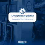 Cronograma de distribución de gasolina del 13 al 19 de octubre