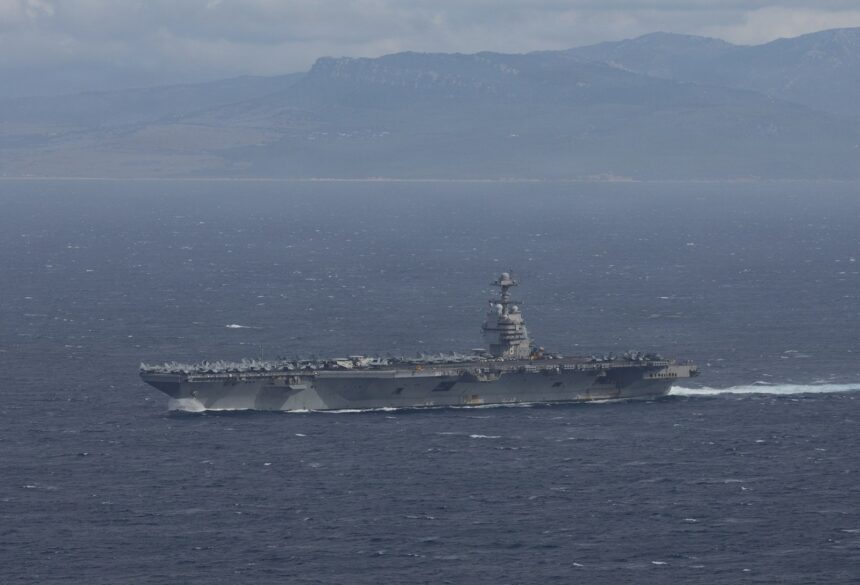 Marina de EE UU confirmó la llegada del portaviones USS Gerald Ford al Atlántico