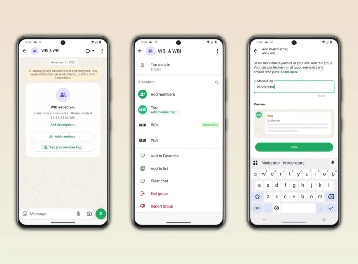 WhatsApp permitirá las etiquetas personalizables en las conversaciones grupales