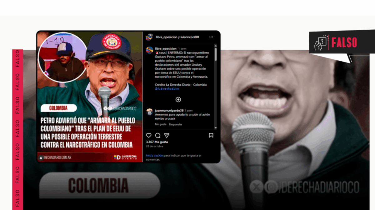 ¿Petro amenazó con armar al “pueblo colombiano” ante una intervención militar de EE UU?