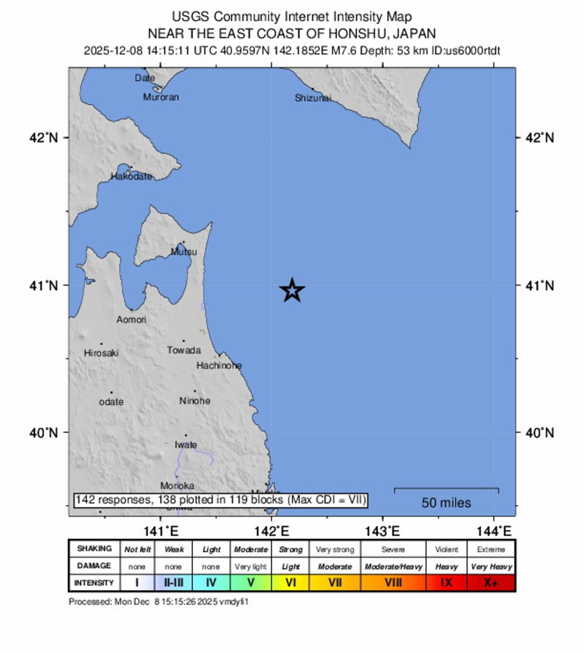 Un terremoto de magnitud 7,6 sacude el norte de Japón y activa una alerta por tsunami