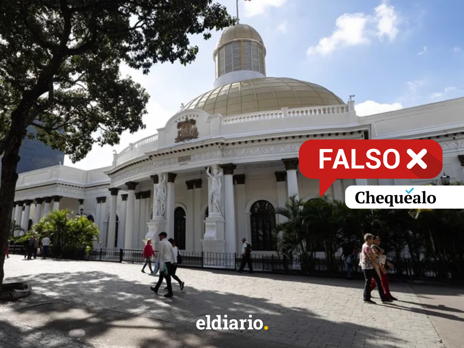 Es falso que el Parlamento venezolano sufrió un ataque aéreo