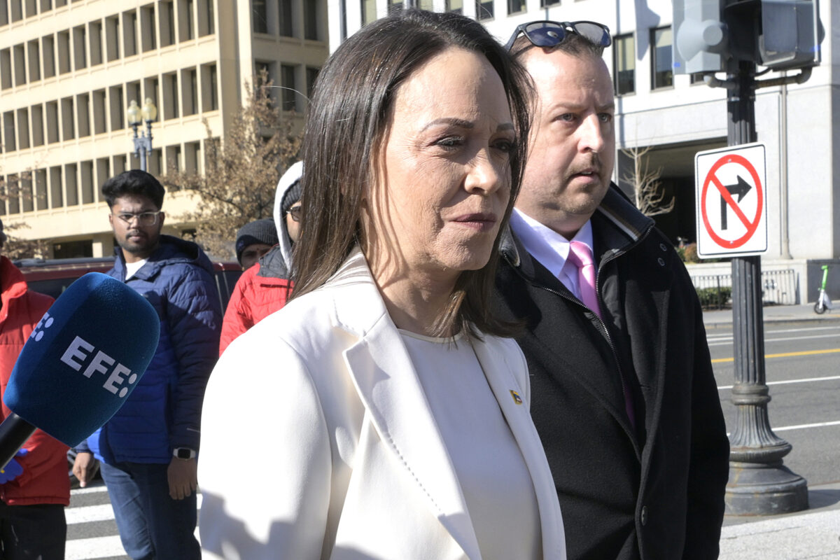 En imágenes: María Corina Machado llegó a la Casa Blanca para su almuerzo con Donald Trump