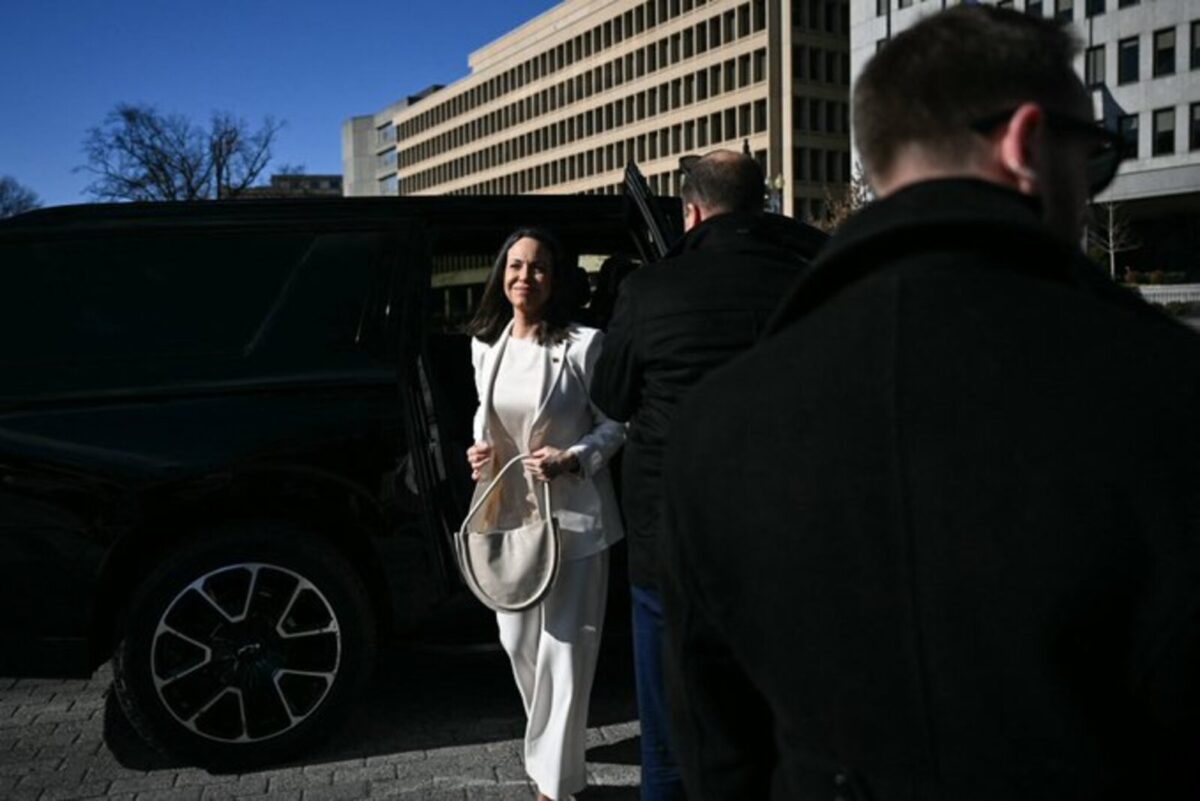En imágenes: María Corina Machado llegó a la Casa Blanca para su almuerzo con Donald Trump