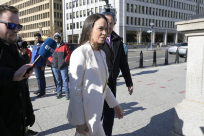 En imágenes: María Corina Machado llegó a la Casa Blanca para su almuerzo con Donald Trump