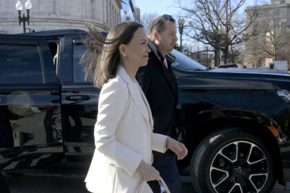 En imágenes: María Corina Machado llegó a la Casa Blanca para su almuerzo con Donald Trump