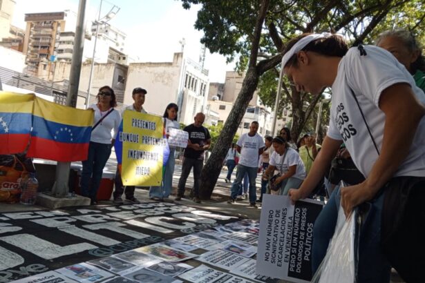 Familiares de los presos políticos se concentran frente a la sede principal Ministerio Público en Caracas