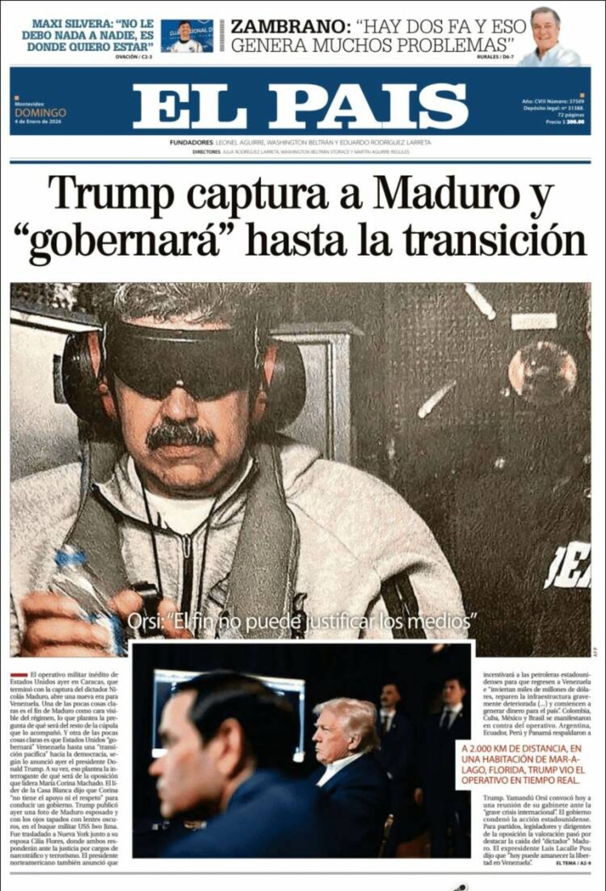 Así reseñaron los medios de comunicación del mundo la captura de Nicolás Maduro
