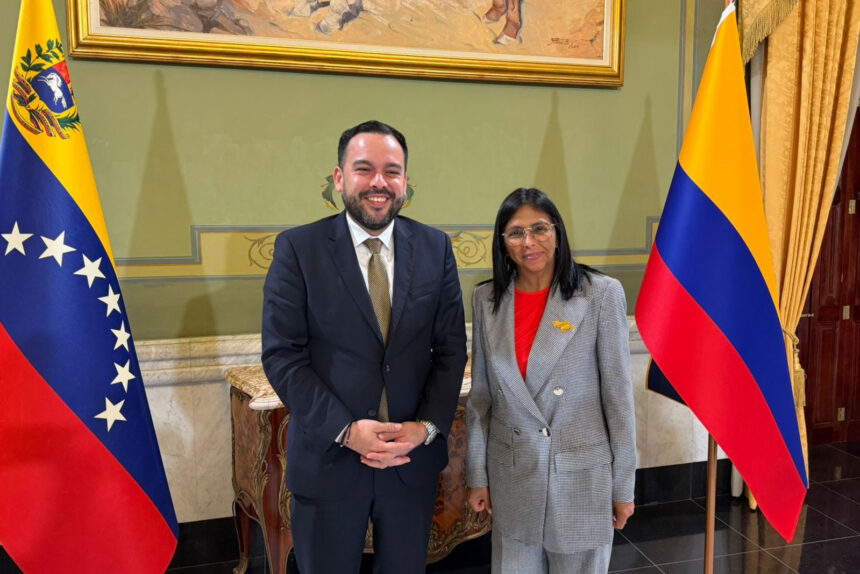 Delcy Rodríguez se reunió con el ministro de Energía de Colombia para abordar “temas de interés para ambas naciones”””
