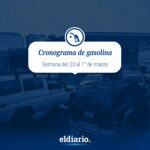 Cronograma de distribución de gasolina del 23 de febrero al 1° de marzo