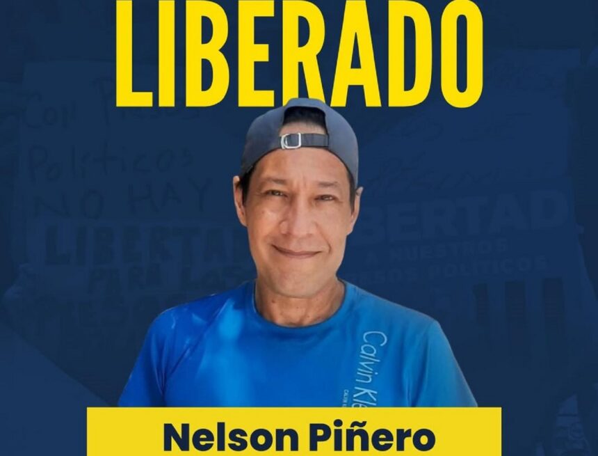 Excarcelaron al activista Nelson Piñero en Carabobo
