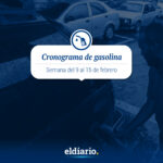 Cronograma de distribución de gasolina del 9 al 15 de febrero
