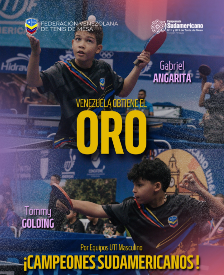 Venezuela ganó el Campeonato Sudamericano de Tenis de Mesa U-11 masculino