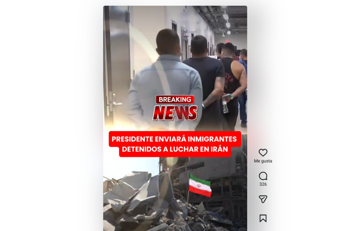 ¿Donald Trump ordenó enviar a inmigrantes detenidos por ICE a combatir en Irán?