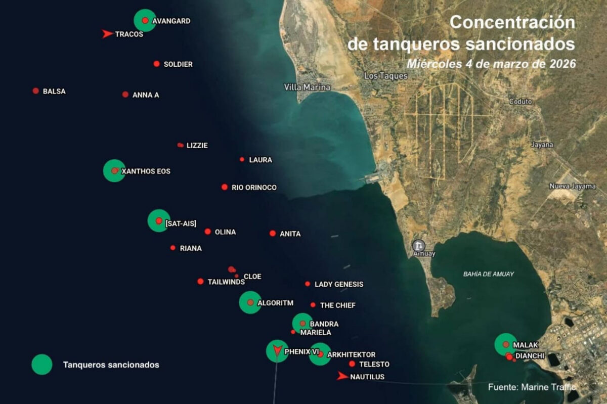 Transparencia Venezuela advirtió que buques sancionados por EE UU siguen operando en las costas de Venezuela 