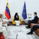 Delcy Rodríguez se reunió con representantes de la UE para reactivar el diálogo bilateral