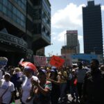 En imágenes: trabajadores se movilizan hacia Miraflores para exigir mejores salarios En imágenes: trabajadores se movilizan hacia Miraflores para exigir mejores salarios