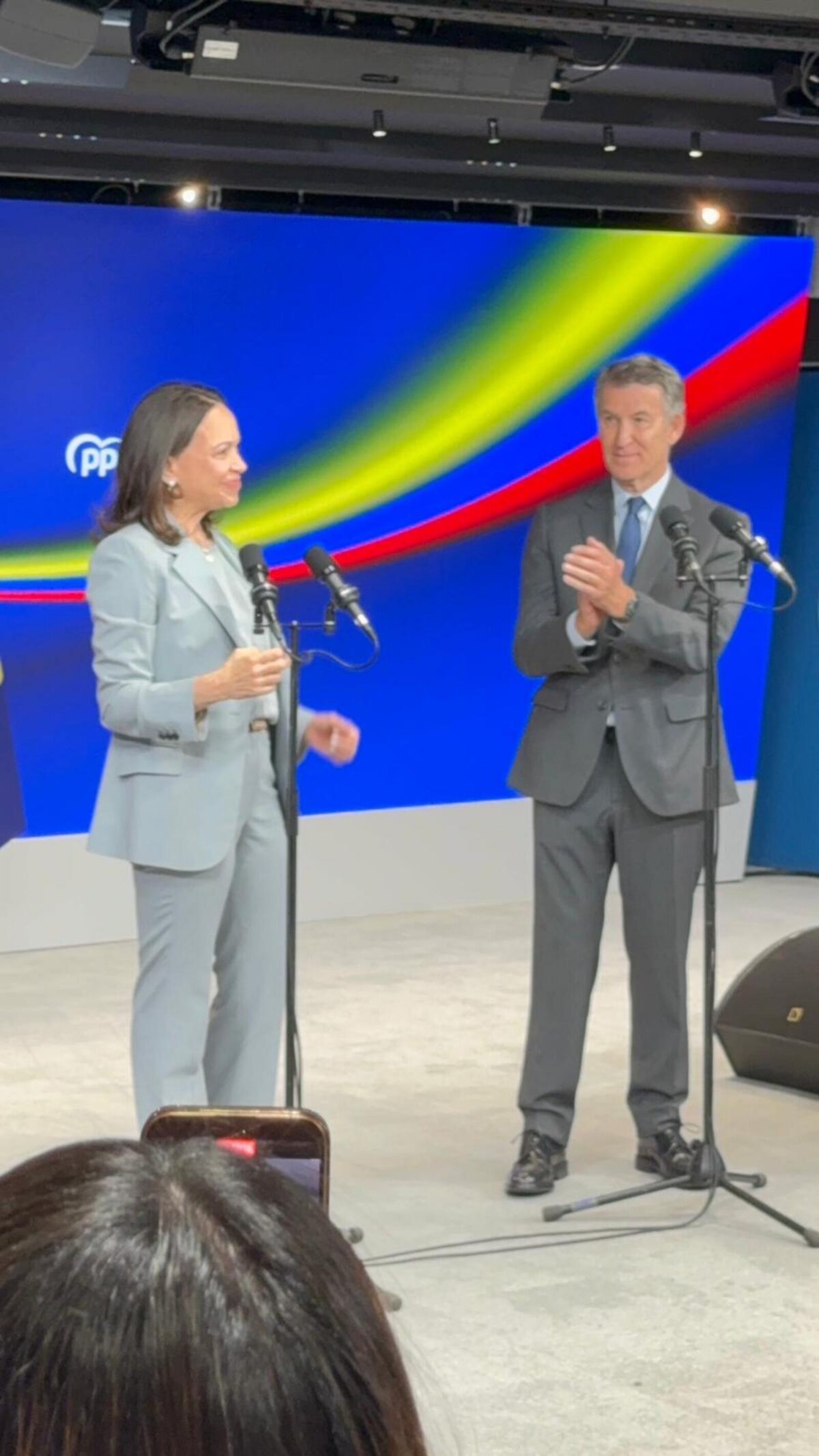 María Corina Machado llegó a Madrid y fue recibida por el presidente del Partido Popular