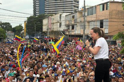 María Corina Machado durante la concentración en Panamá: “El futuro de Venezuela está en nuestras manos”